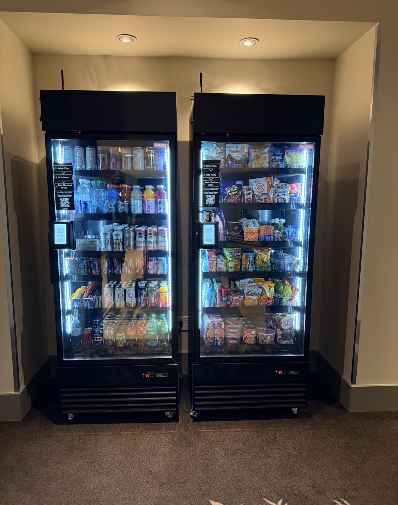 Stocked HAHA smart vending machines